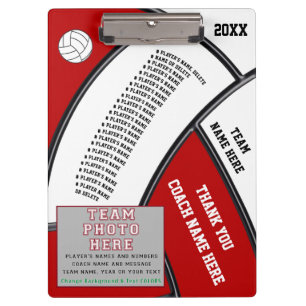 Personalised Gifts for Volleyball Coaches Clipboard