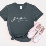 Personalised Gigi Grandma T-Shirt<br><div class="desc">We are always adding new designs daily!</div>