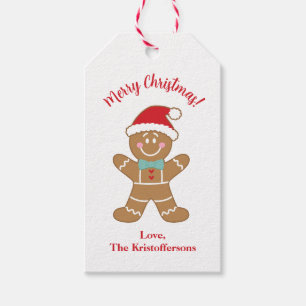 Personalised Gingerbread Man Christmas Gift Tags