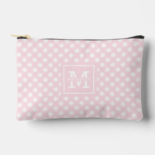 Personalised Gingham Plaid Pattern Accessory Pouch