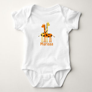 Personalised Giraffe Baby Gifts Bodysuit