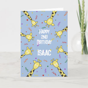 Personalised Giraffe Birthday Card