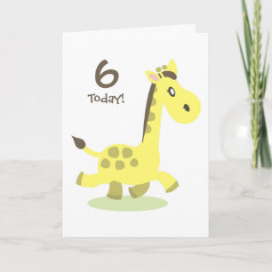 Personalised Giraffe Birthday Card