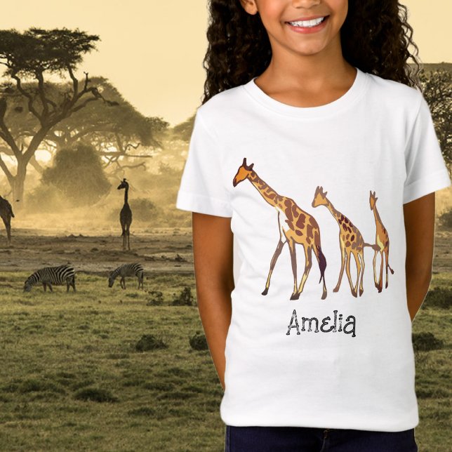 Personalised Giraffe Family T-Shirt (Creator Uploaded)