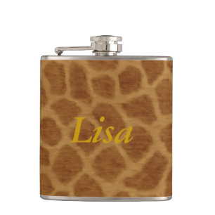 Personalised Giraffe Flask