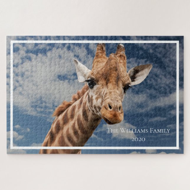 Personalised Giraffe Giant Jigsaw Puzzle (Horizontal)