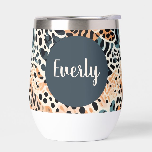 Personalised Giraffe Leopard Animal Print (Left)