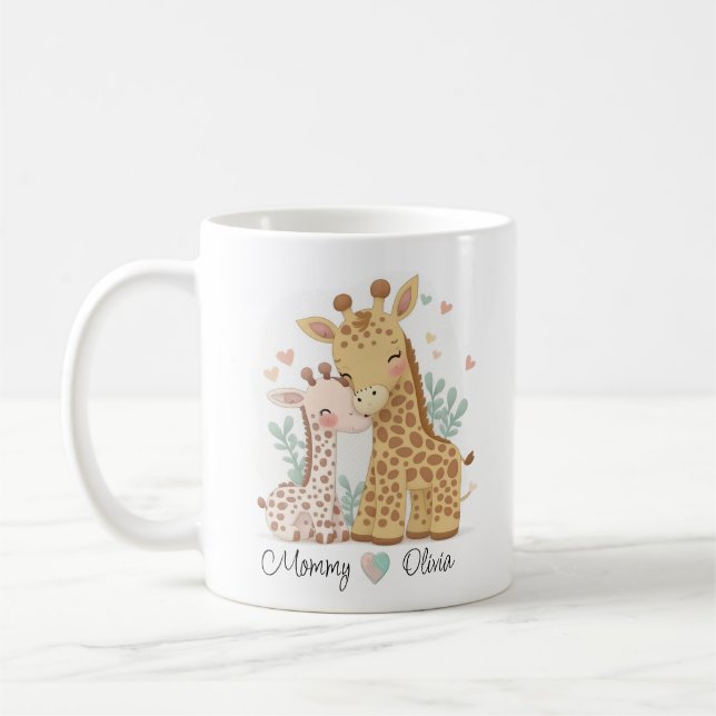 Personalised Giraffe Love Mug (Left)