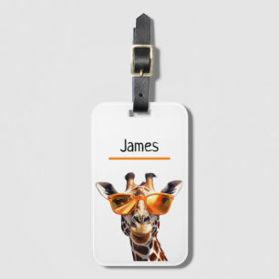 Personalised Giraffe Luggage Tag
