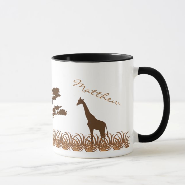 Personalised Giraffe Safari Mug (Right)