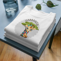 Personalised Giraffe Toddler T-Shirt