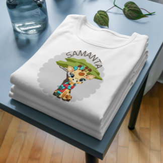 Personalised Giraffe Toddler T-Shirt