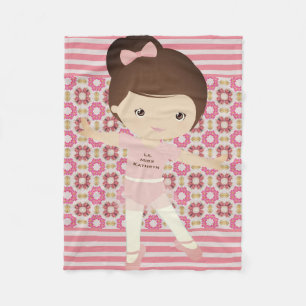 Personalised Girl Ballerina Fleece Blanket