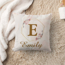 Personalised Girl Initial & Name Monogram Floral