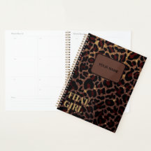 Personalised Girl Leopard Print Planner | Gift Her