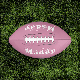 Personalised girl pink and brown football