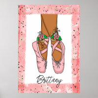 Personalised Girl’s Wall Art Ballet Slippers