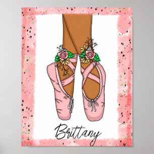 Personalised Girl’s Wall Art Ballet Slippers