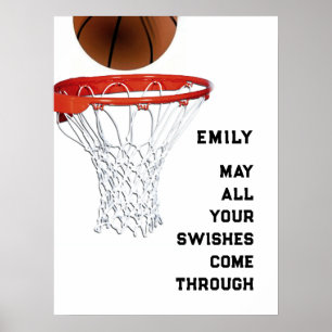 Personalised Girls Basketball Poster