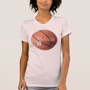Personalised Girls Basketball T-Shirt