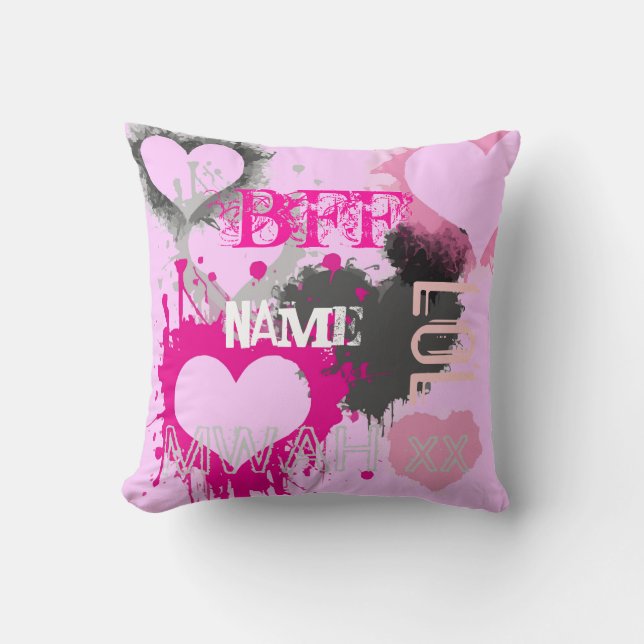 Personalised Girls BFF Best friends forever Cushion (Front)