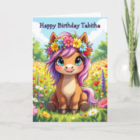 Personalised Girl's Birthday Pony Themed