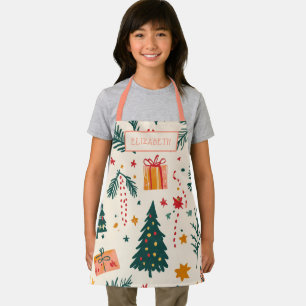 Personalised Girls Christmas Baking Apron