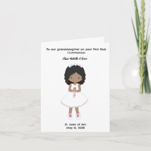 Personalised Girls First Holy Communion  Card