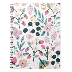 Personalised Girls Floral  Notebook
