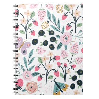 Personalised Girls Floral Notebook