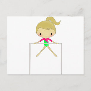 Personalised Girls Gymnastic apparel & accessories Postcard
