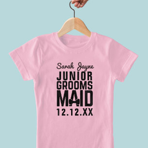 Personalised Girls Junior Groomsmaid T-Shirt