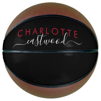 Personalised Girl's Monogrammed Script Basketball