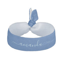 Personalised Girls Name Blue Hair Tie
