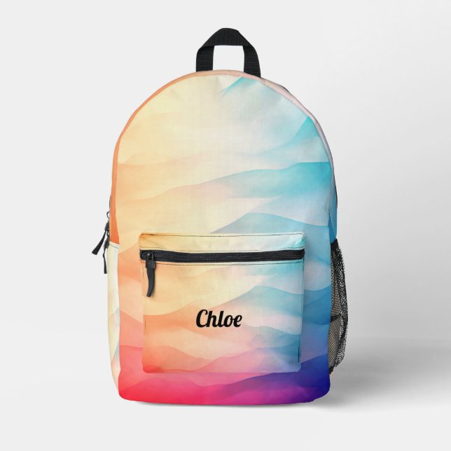 personalised girl's name printed backpack (Front)