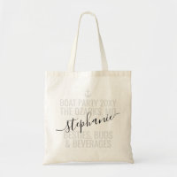 Personalised Girls Party Boat Trip Cute Tote Bag