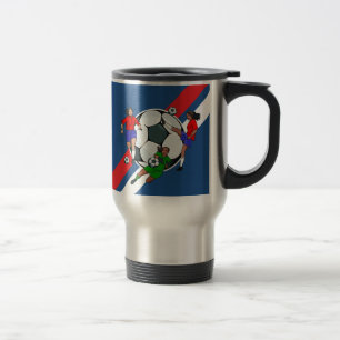 Personalised Girls Soccer Designer Travel Mug