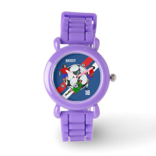 Personalised Girls Soccer Designer Watch