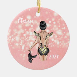Personalised Girls Tap Dancer Christmas Ornament