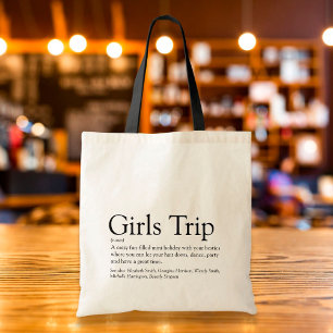 Personalised Girls Trip Definition Tote Bag