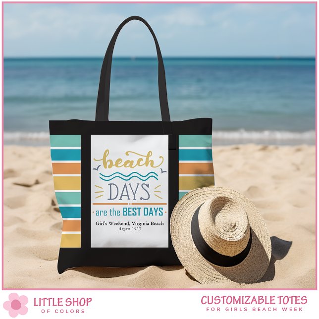 Personalised Girls Weekend Beach Tote Bag (Creator Uploaded)