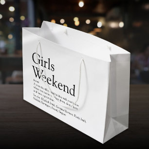Personalised Girls Weekend Definition Large Gift Bag