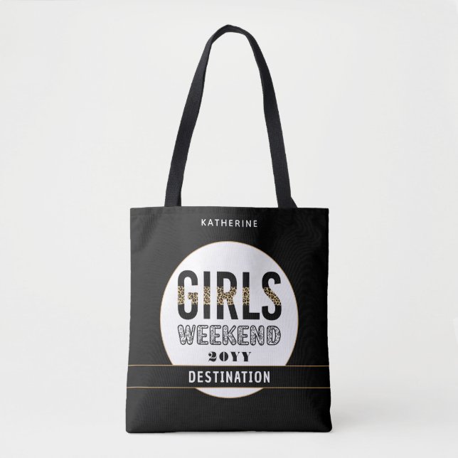 Personalised Girls Weekend Girls Trip Vacay Tote Bag (Front)