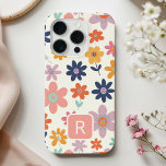 Personalised Girly Colourful Flowers Pattern  iPhone 15 Pro Case<br><div class="desc">Enhance your phone with this vibrant and cheerfuPersonalized Girly Colourful Flowers Pattern Phone Case ! This design features an array of bright, playful flowers in various colours, creating a lively and eye-catching look. Perfect for adding a touch of femininity and joy to your everyday accessory. Made from durable materials, this...</div>