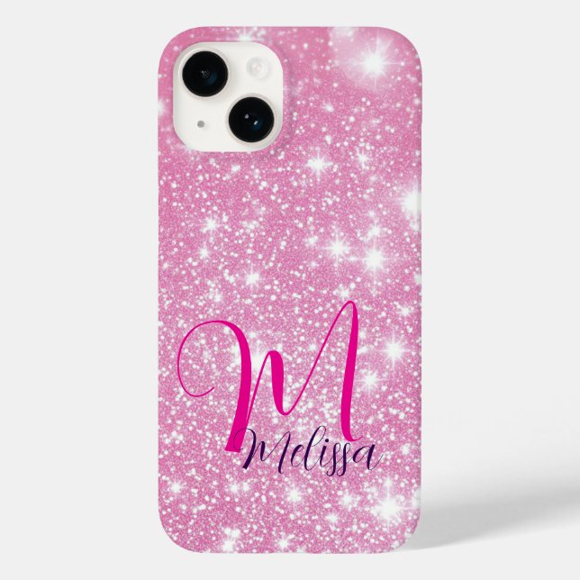 Personalised Girly Glitter Sparkles Name Case-Mate iPhone Case (Back)