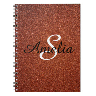 Personalised Girly Glitter Sparkles Name Notebook