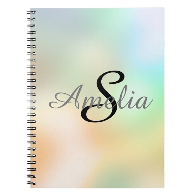 Personalised Girly Glitter Sparkles Name Notebook (Front)
