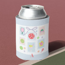 Personalised Girly Pickleball Stamps 