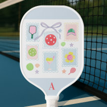 Personalised Girly Pickleball Stamps 