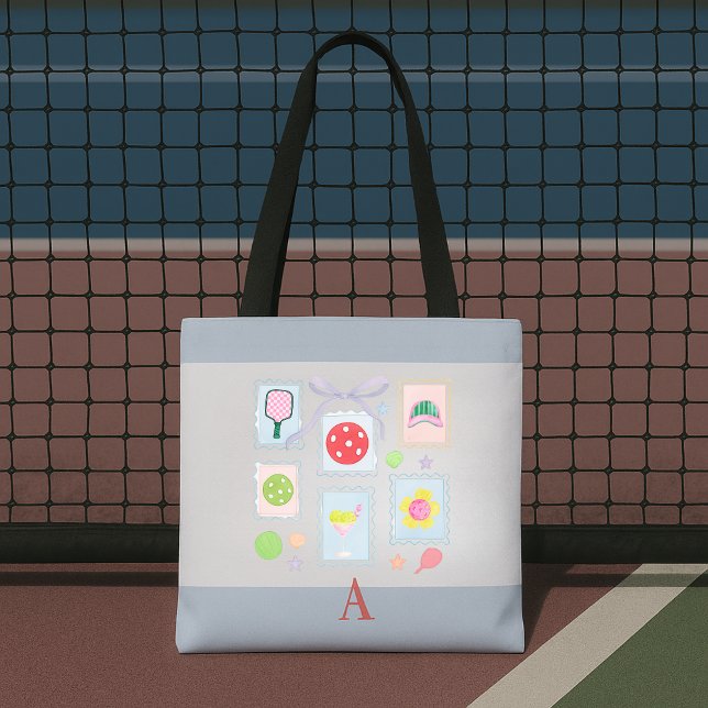 Personalised Girly Pickleball Stamps  Tote Bag (Creator Uploaded)